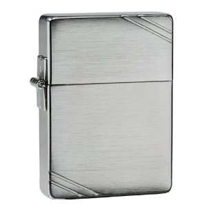  New Zippo 1935 Replica With Slashes Brushed Chrome Lighter 