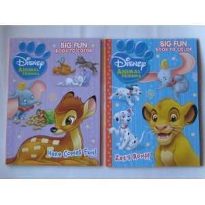  Disney Animal Friends 2 Pack Coloring Book Set: Toys 