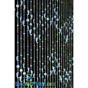  Dolphins Glow in the Dark Blue Beaded Curtain: Home 
