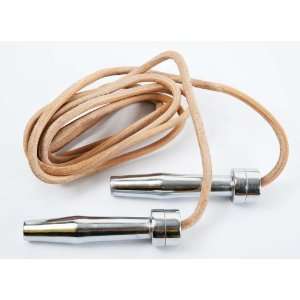  Fitness Leather Skipping Rope with Heavy Steel Handles 9ft 