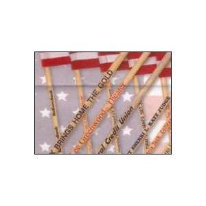  ECS    4 x 6 Small U.S. Custom Imprinted Stick Flags 