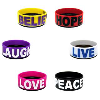   inches long by 1 inch wide stylish message branded silicone wristbands