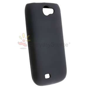BLACK SILICONE GEL RUBBER SKIN CASE COVER FOR SAMSUNG EXHIBIT 2 II 4G 