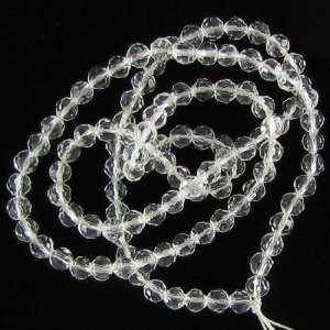  4mm faceted crystal round beads 14 strand: Home & Kitchen