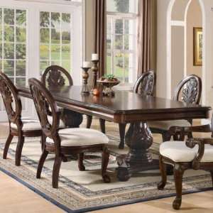 Tabitha Double Pedestal Dining Table by Coaster Fine Furniture:  