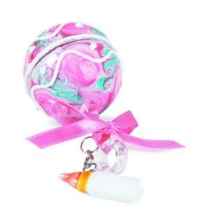  Fitz and Floyd Glass Menagerie Pink Baby Rattle