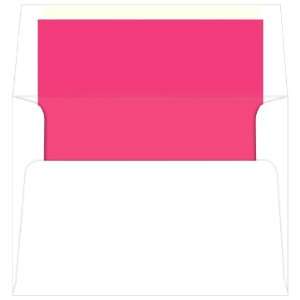  A7 Lined Envelopes   Bulk   White Hot Pink Lined (500 Pack 