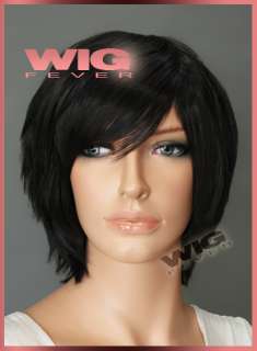 Short Black 9 in. Straight Hair Wig 0201  