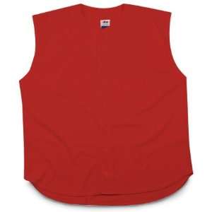  A4 Full Button Sleeveless Mesh Custom Baseball Jerseys RED 