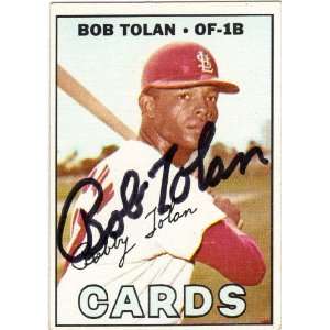  Bob Tolan St. Louis Cardinals #474 1967 Topps Autographed 