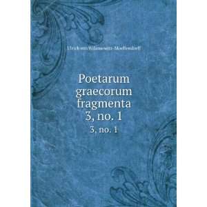   fragmenta. 3, no. 1 Ulrich von Wilamowitz  Moellendorff Books
