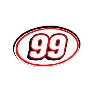  : 99 Number   Jersey Nascar Racing Window Bumper Sticker: Automotive