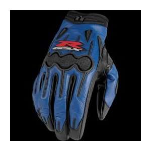  Icon Suzuki ARC Gloves , Gender: Mens, Color: Blue, Size 