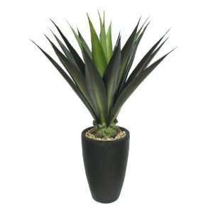   Realistic Silk Giant Aloe Plant with Contemporary Planter Home