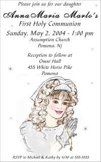 Beautiful Invitations for your Little Girls First Holy Communion.