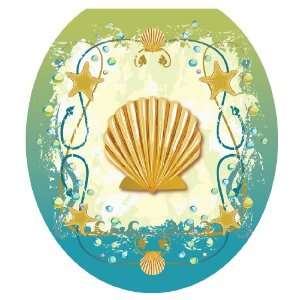 Toilet Tattoos TT 1017 R Shell Game Decorative Applique For Toilet Lid 