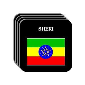  Ethiopia   SHEKI Set of 4 Mini Mousepad Coasters 