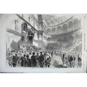   1861 Opening Italian Parliament Victor Emmanuel Sketch