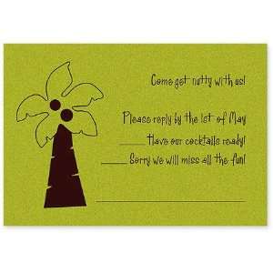 Fun Palm Tree Reply Card by Checkerboard 
