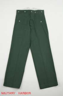 WWII German M40 summer HBT reed green field trousers W32  
