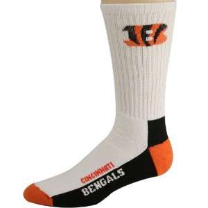   Cincinnati Bengals White Team Logo Tall Woven Sock