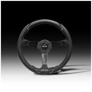  MOMO Gotham 350mm Black Leather Steering Wheel Automotive