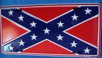 WHOLESALE LOT OF 12 REBEL CONFEDERATE FLAG LICENSE TAG PLATES MADE IN 