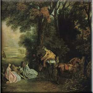  30x30 Streched Canvas Art by Watteau, Jean Antoine