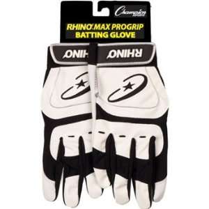   Rhino Max Pro Grip Batting Gloves   Adult X Large: Sports & Outdoors