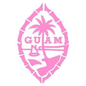  Guam medium 7 Tall SOFT PINK vinyl window decal sticker 