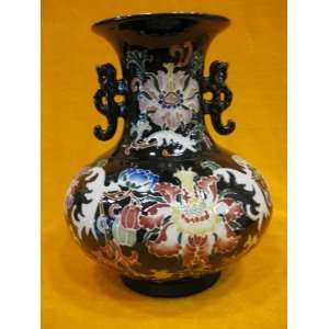  Enamel Color Double Ears Chinese Porcelain Vase 