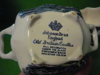 Johnson Bros Blue Old Britain Castles Ironstone Tea Pot Creamer 