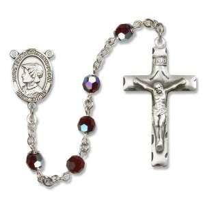  St. Elizabeth Ann Seton Garnet Rosary Jewelry