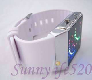 Cool Crystal Blue Red Green 29 LED Men Lady Women Watch  