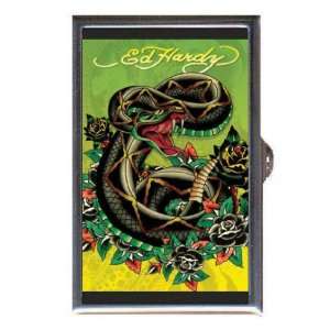 BLACK SNAKE TATTOO ART Coin, Mint or Pill Box Made in USA 