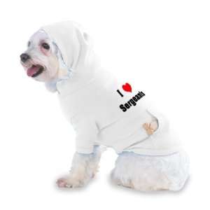  I Love/Heart Sergeants Hooded T Shirt for Dog or Cat X 