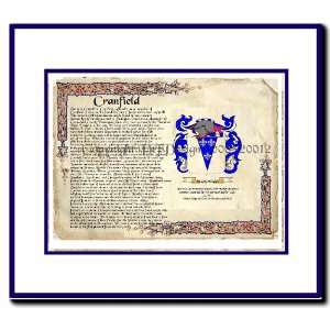  Cranfield Coat of Arms/ Family History Wood Framed