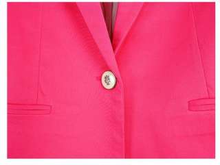 Style Candy Color One Button Lapel Casual Trendy Suits Blazer 