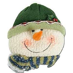  Snowman with Green Hat Pillow