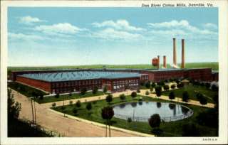 DANVILLE VA Dan River Cotton Mills Old Postcard  