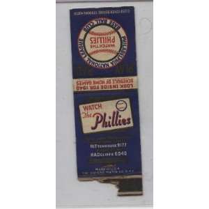  1940 Philadelphia As Schedule Matchbook Cover   Sports 