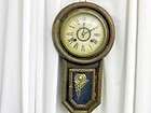 Antique 1900s Regulator Clock Dark Oak Case 8 Day Good Working 