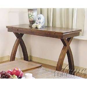  Sofa Table with Cross Legs Oak Finish: Home & Kitchen