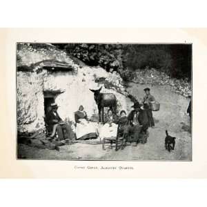   People Donkey Cave Dog Dress   Original Halftone Print