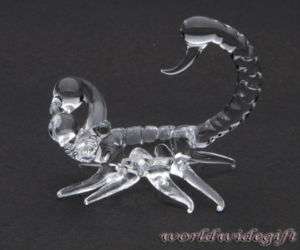 Crystal Scorpion Hand Blown Art Glass Animal Figurine  