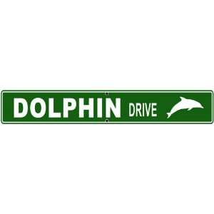  Dolphin Drive 4 X 24 Aluminum Street Sign Patio, Lawn 