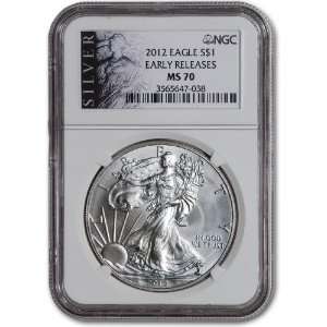  2012 American Silver Eagle   NGC MS70   Early Releases 