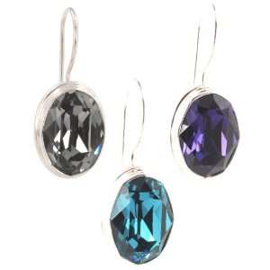  Swarovski Crystal Oval Gemstone Earrings Sports 
