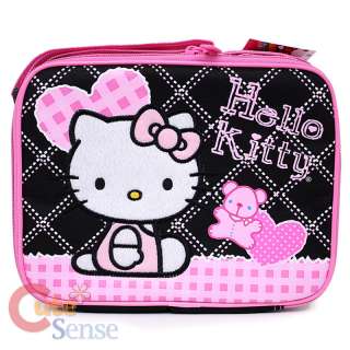 Sanrio Hello Kitty school Backpack Lunch Bag black pink Love Teddy 