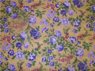 Giselle Marianne Elizabeth Floral Rose Quilt Fabric Purple Mauve Pink 